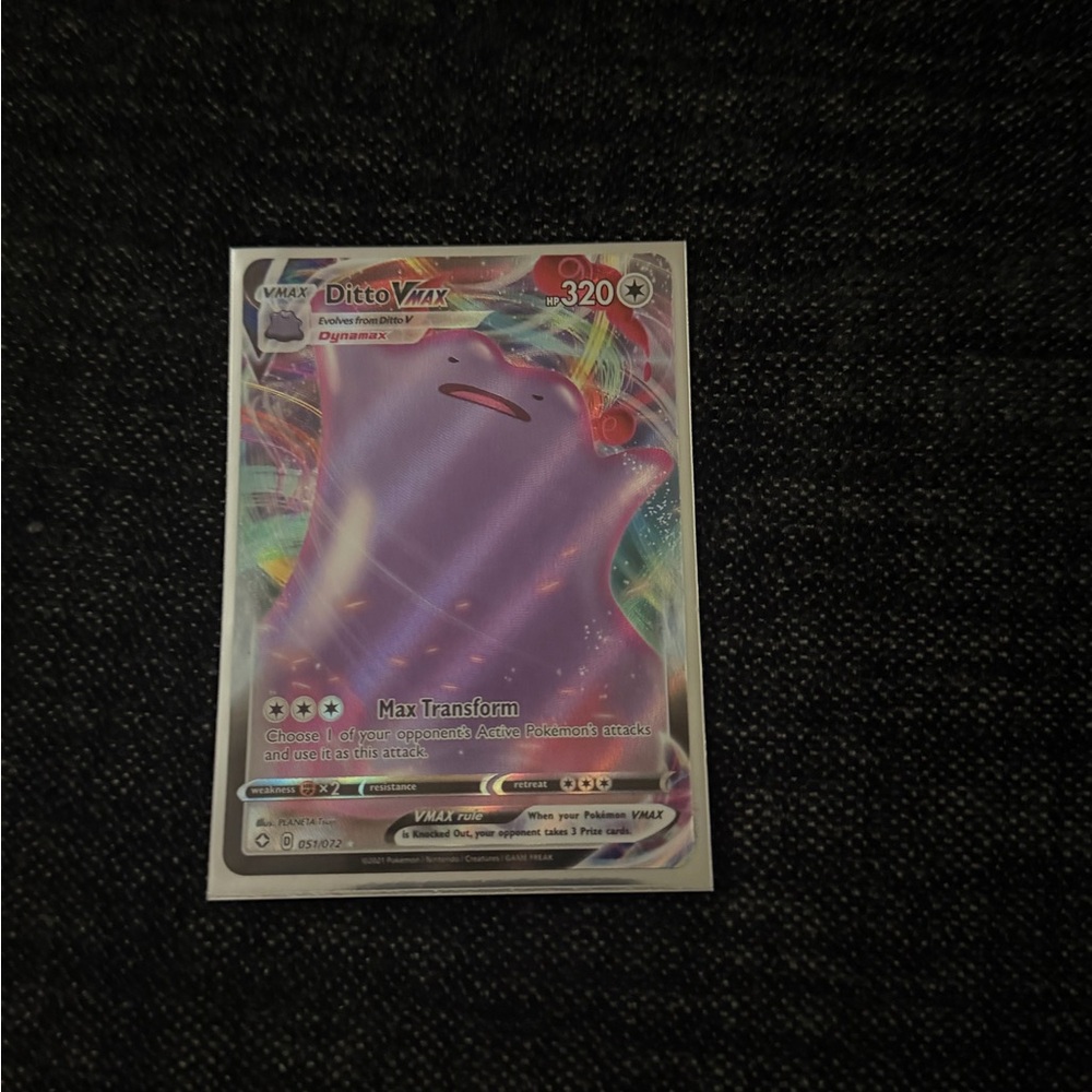 Ditto Vmax 051/072 Shining Fates- NM Ultra Rare Full Art Pokemon Card